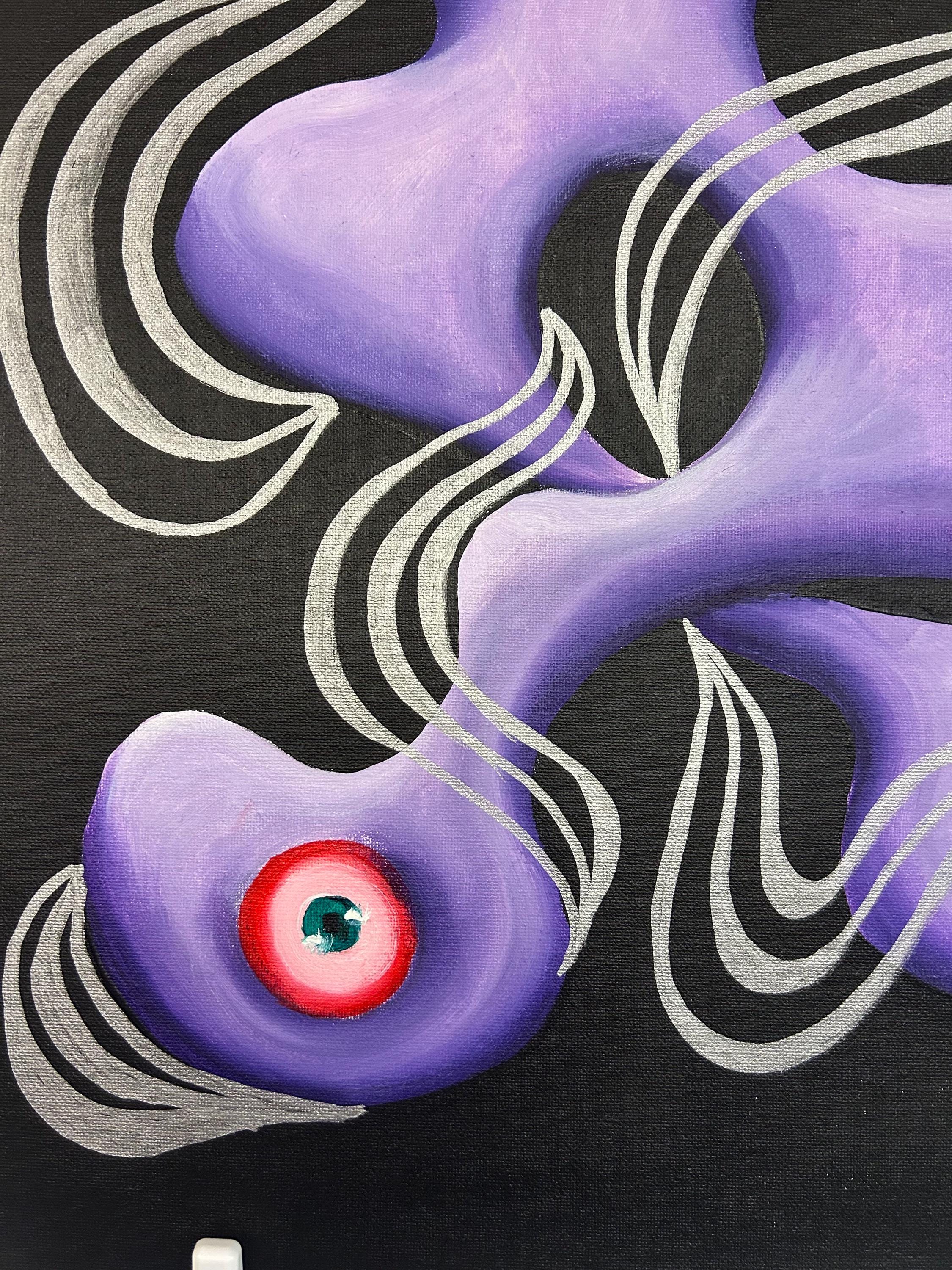 Purple Blob Art: Abstract Paint