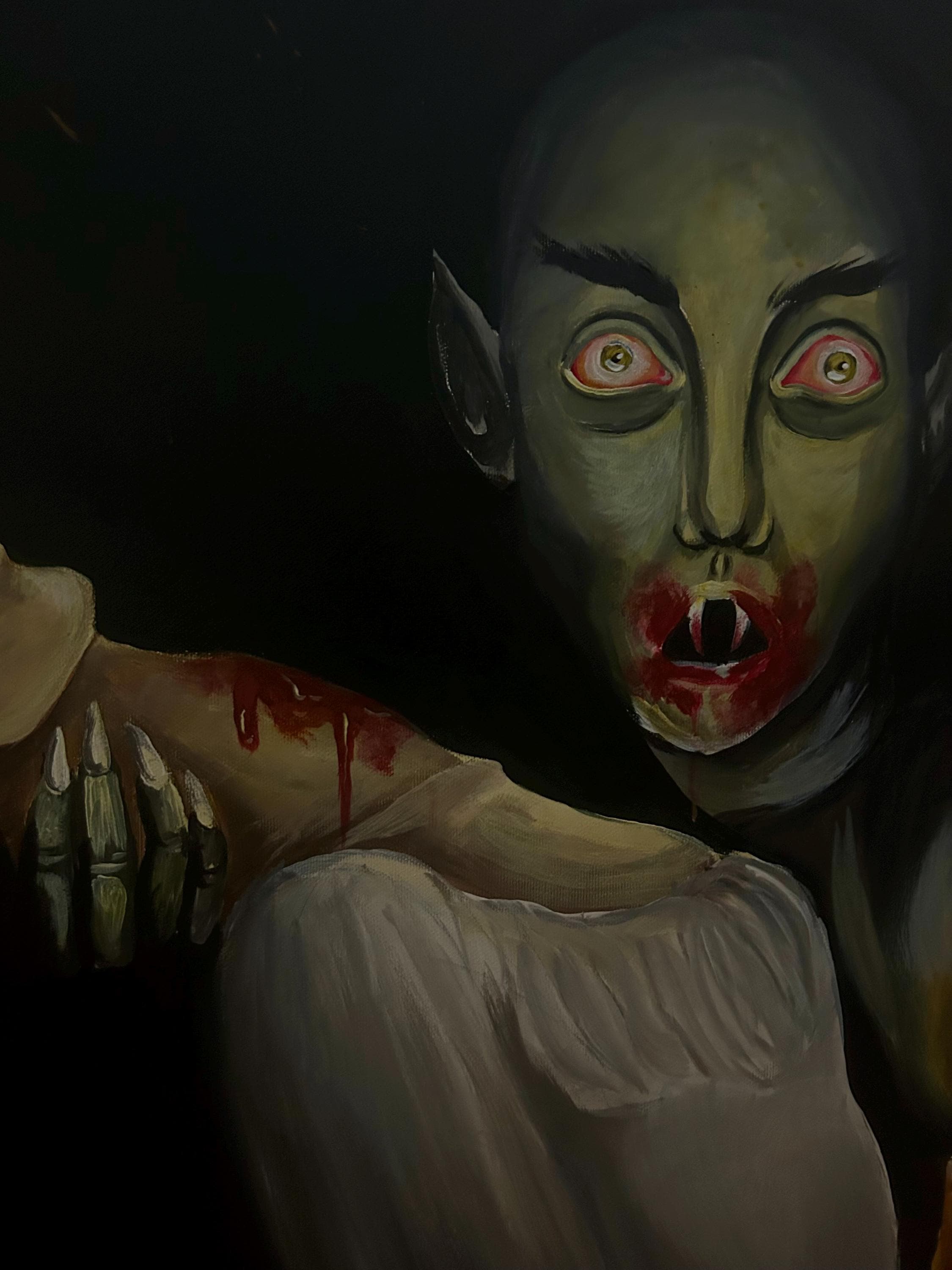 Eerie Vampire Painting