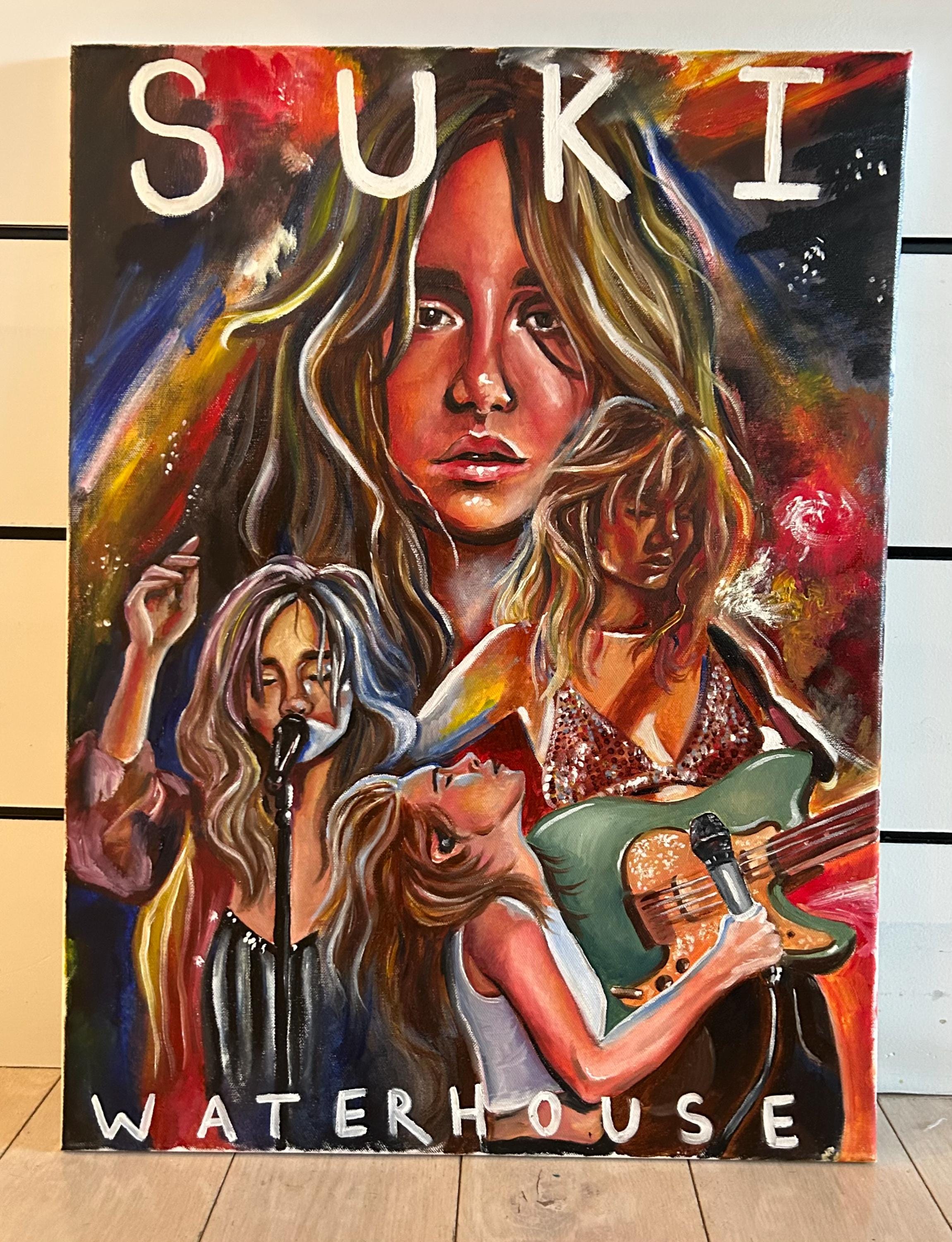 Suki Waterhouse Collage Painting