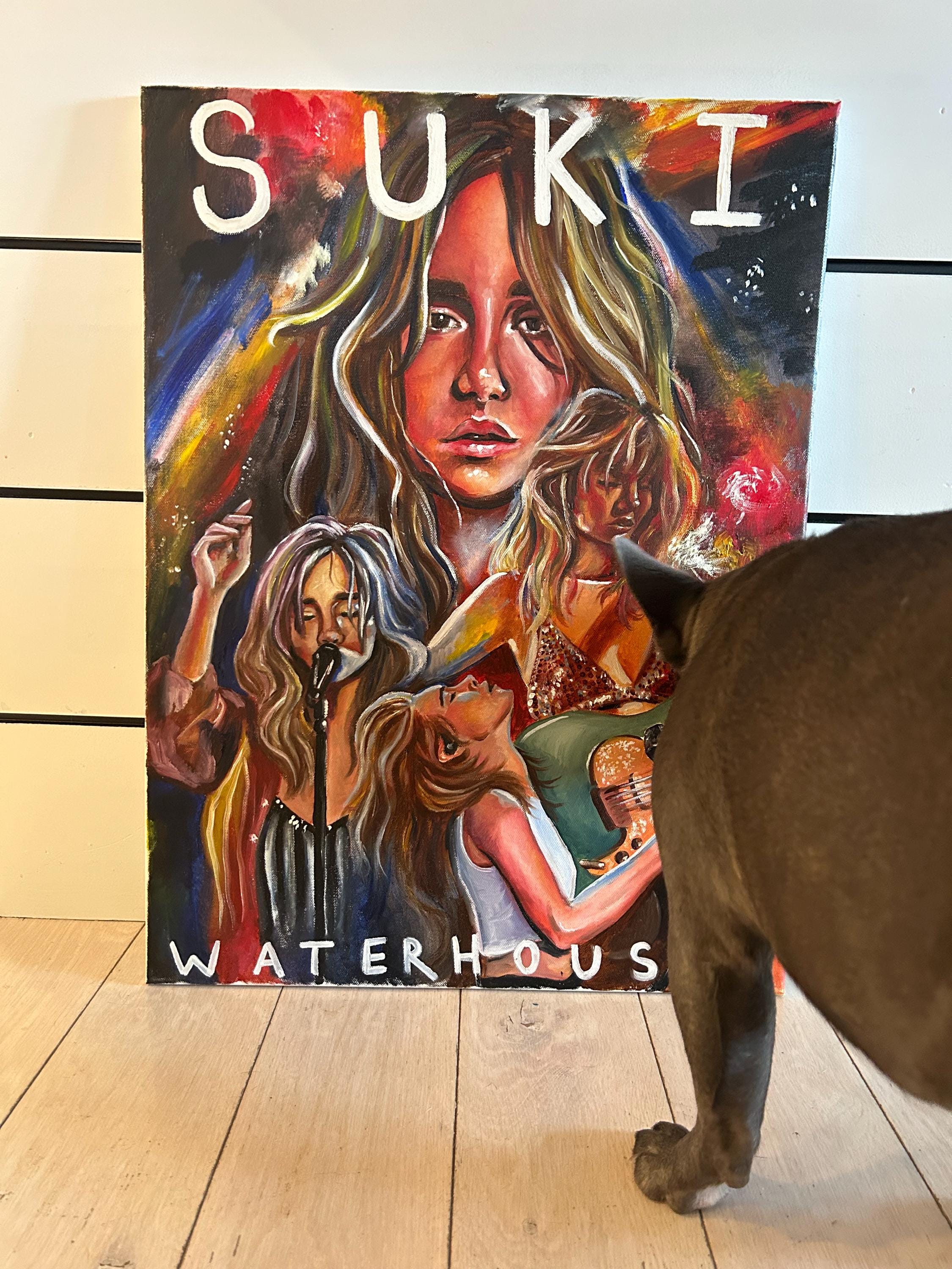 Suki Waterhouse Collage Painting