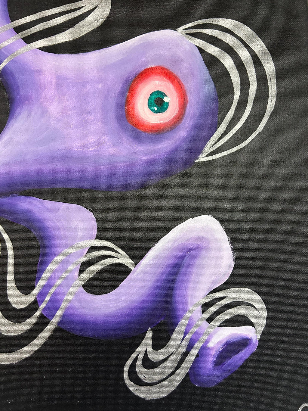 Purple Blob Art: Abstract Paint