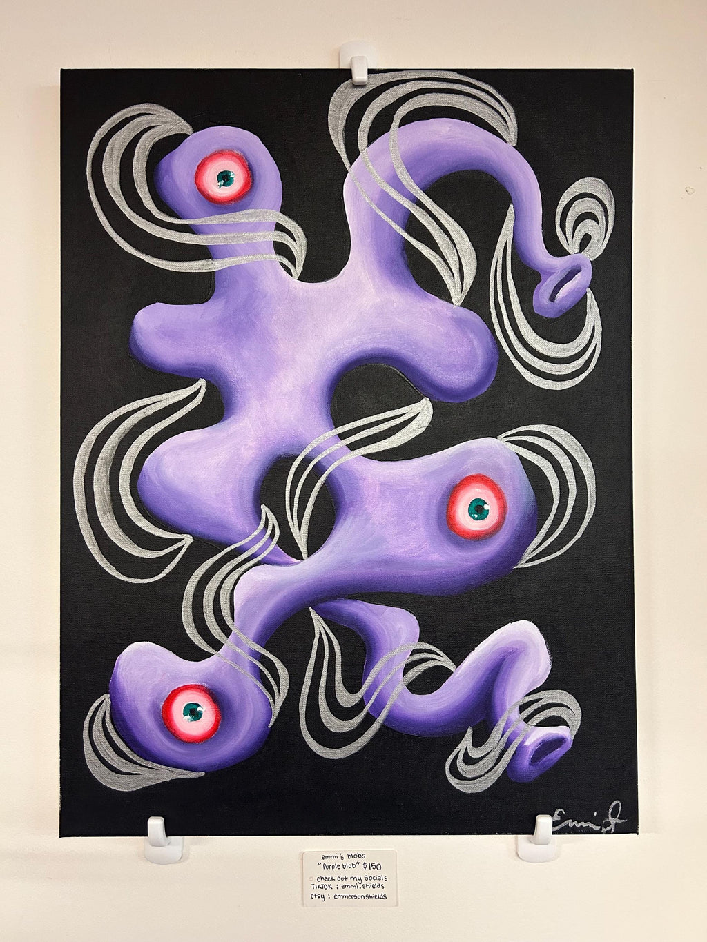 Purple Blob Art: Abstract Paint