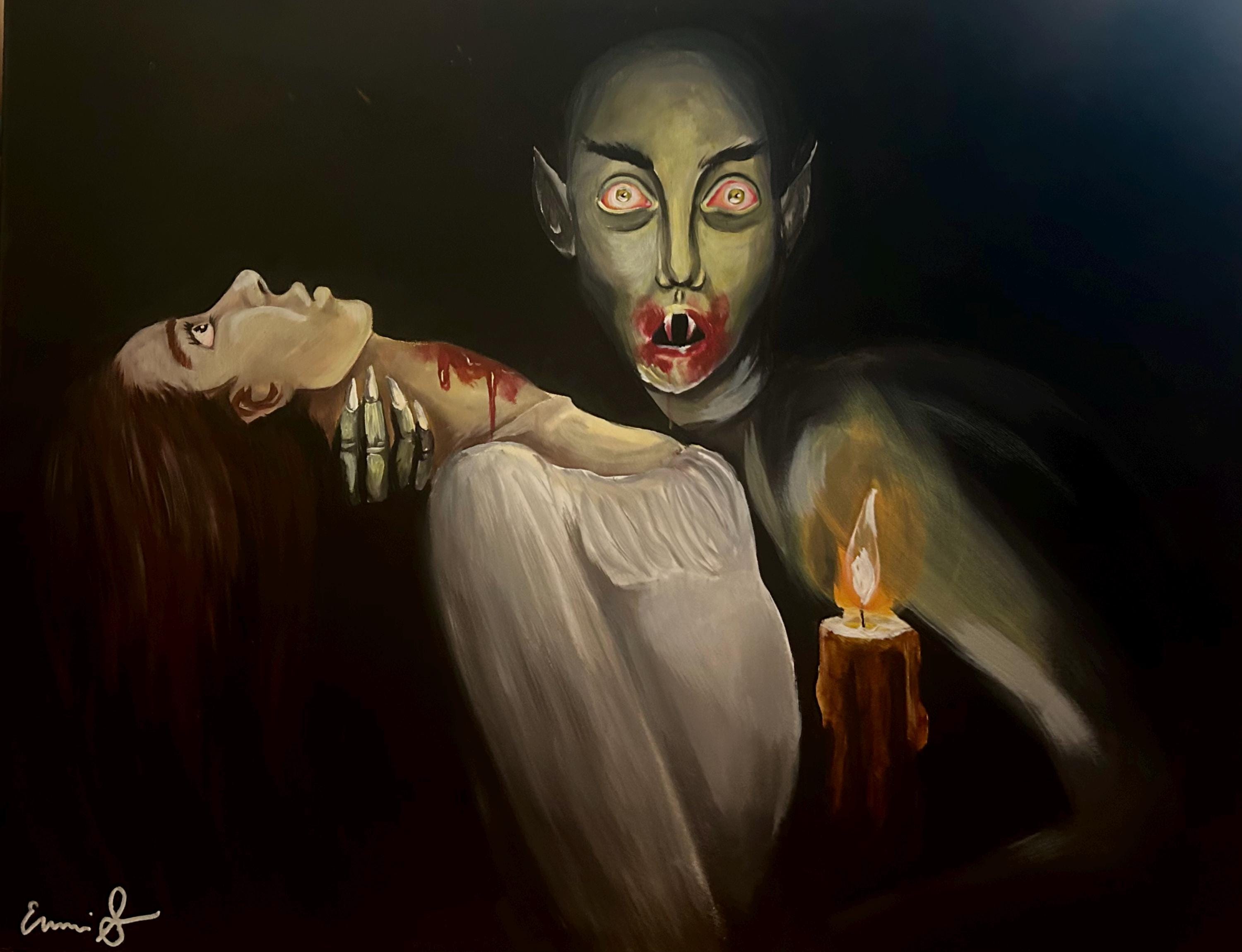 Eerie Vampire Painting