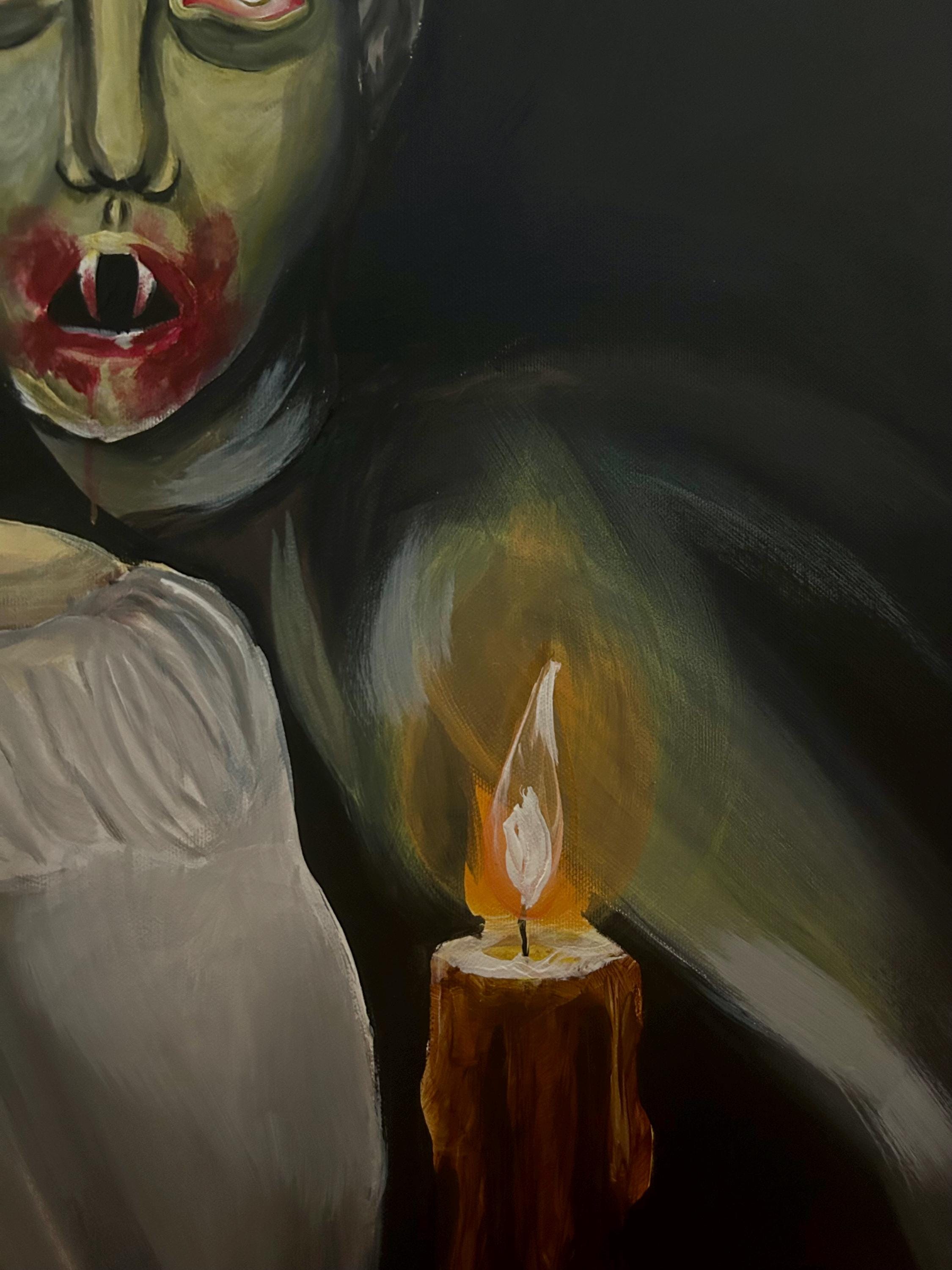 Eerie Vampire Painting