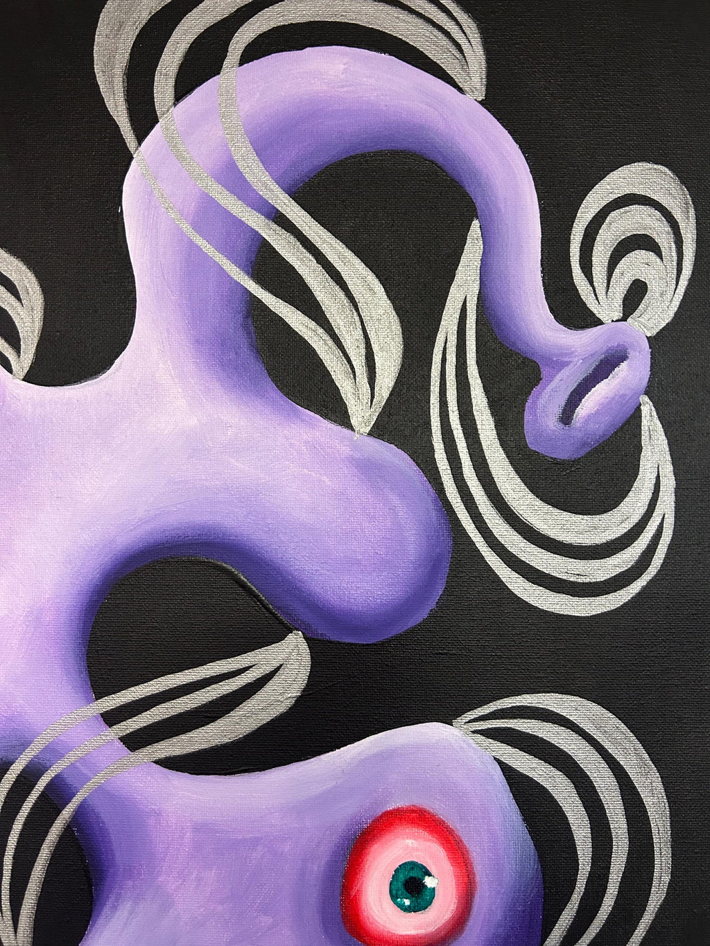 Purple Blob Art: Abstract Paint